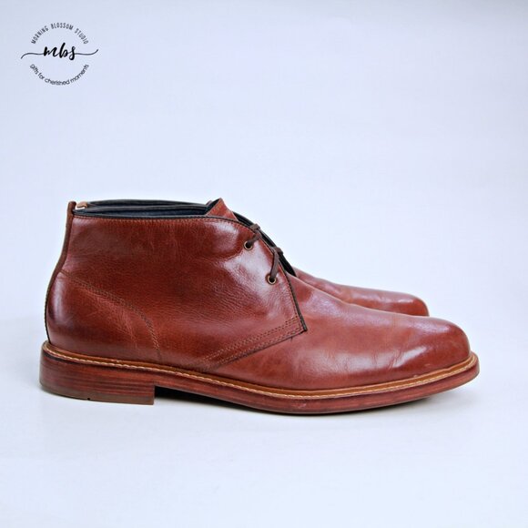 Cole Haan Kennedy Grand OS Leather Chukka Boots Brown Men 12 - Picture 1 of 13